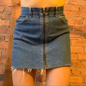 Lee zip up denim skirt